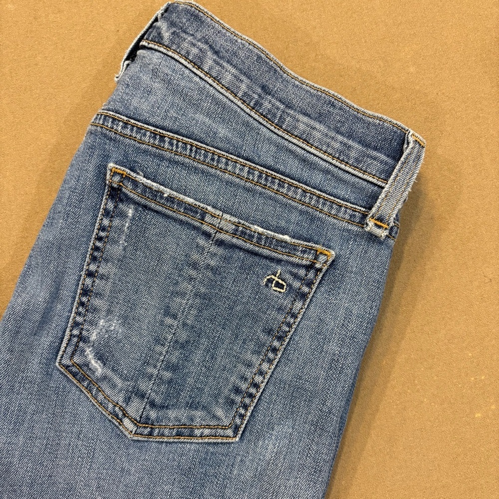 Rag & Bone Women’s 10 Inch Crop Flare Distressed Jeans Size 27 - Picture 2 of 16
